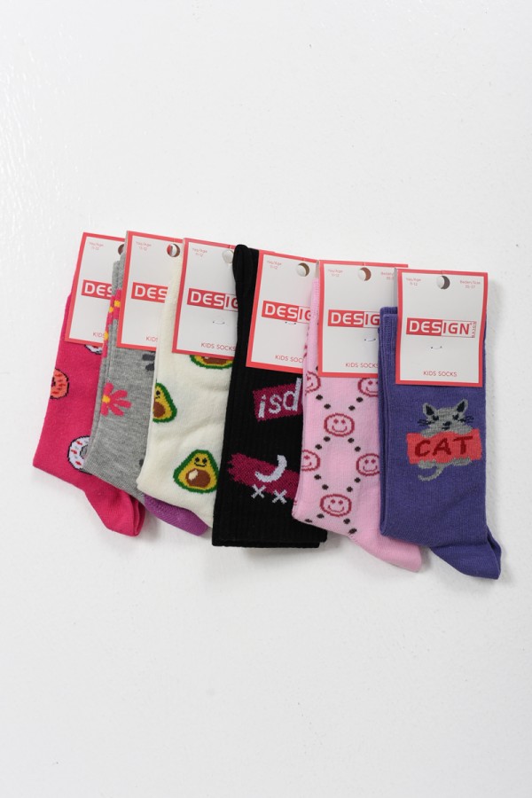 Παιδικές Κάλτσες για κορίτσι DESIGN 6 Pack Τυχαίας Επιλογής 5511656