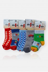 Βρεφικές κάλτσες αγόρι DESIGN 5Pack Multicolor 1