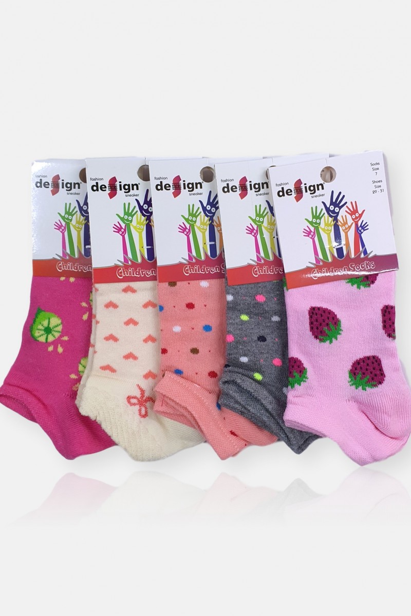 Παιδικά σοσόνια για κορίτσι - Children Socks 5 Packs