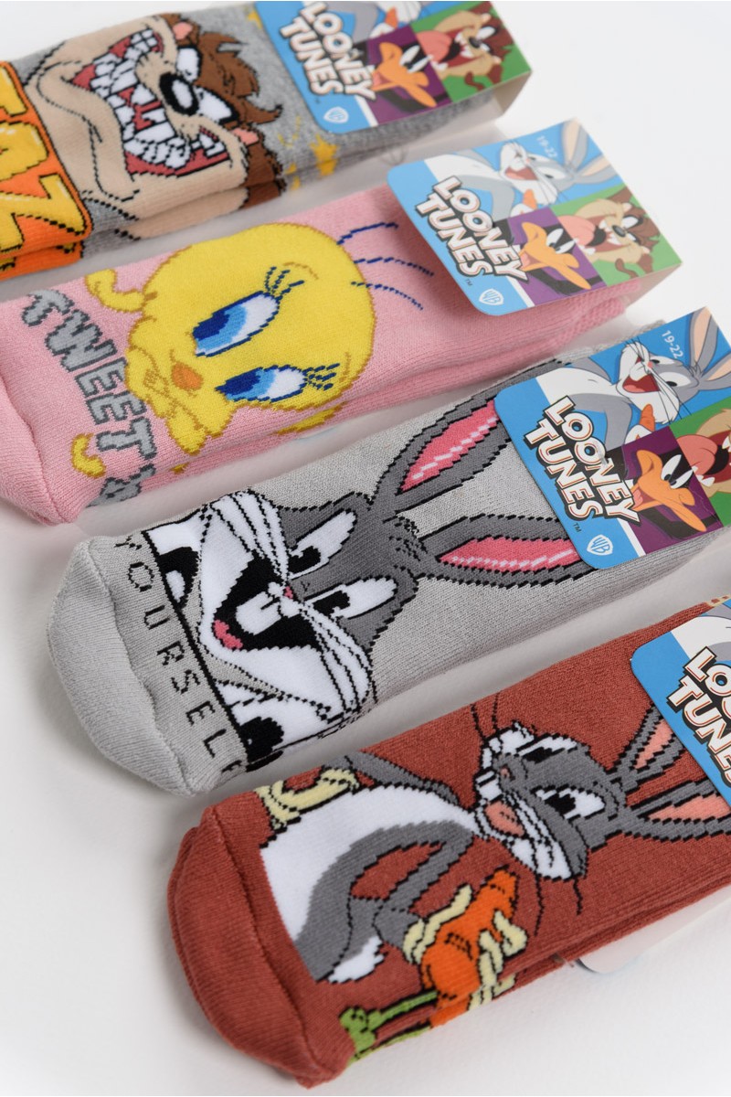 Κάλτσες με βεντούζες LOONEY TUNES 4 Pack 20498 Κάλτσες με βεντούζες LOONEY TUNES 4 Pack 20498