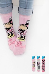 Παιδικές κάλτσες DISNEY MINNIE με βεντουζάκια 3 Pack 506