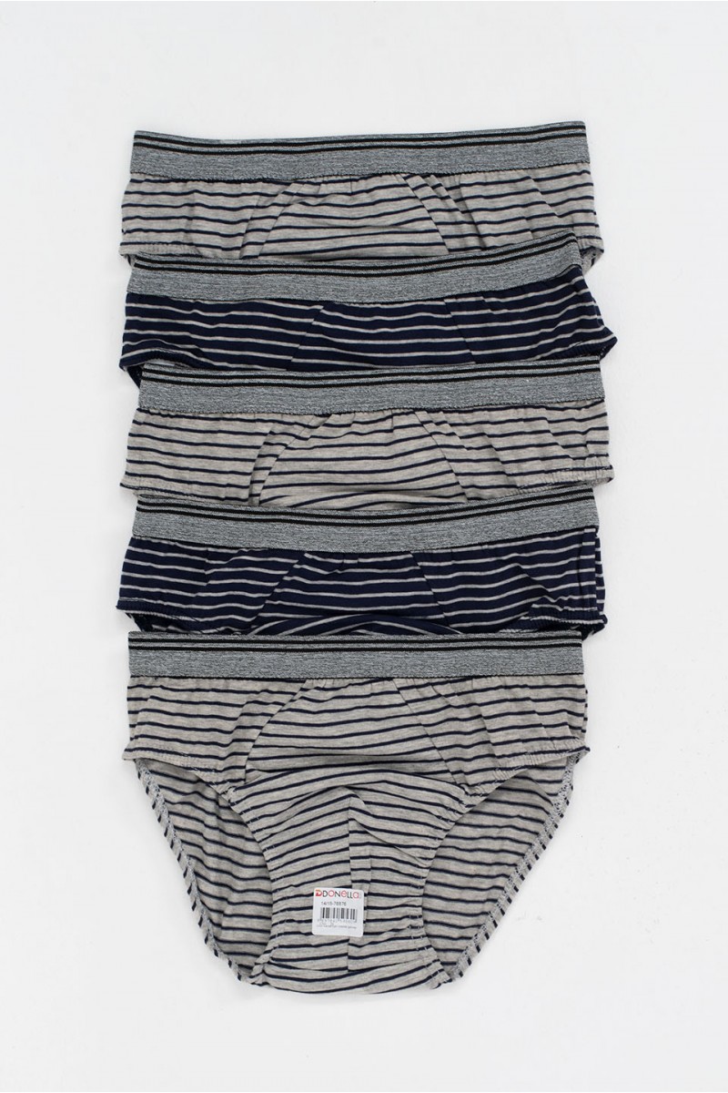 Εφηβικά εσώρουχα σλιπ DONI GREY BLUE 5 PACK Εφηβικά εσώρουχα σλιπ DONI GREY BLUE 5 PACK