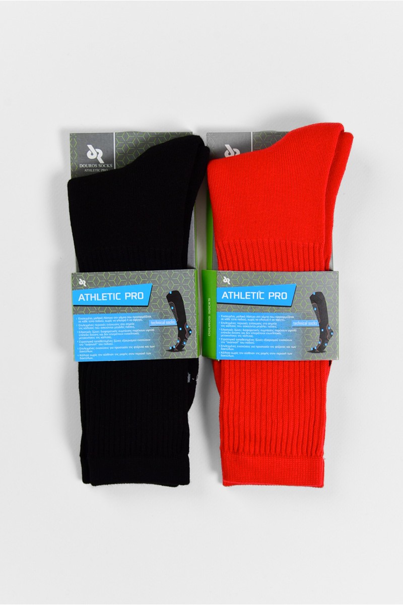 Αθλητικές Κάλτσες DOUROS Athletic Pro 475 Black Red