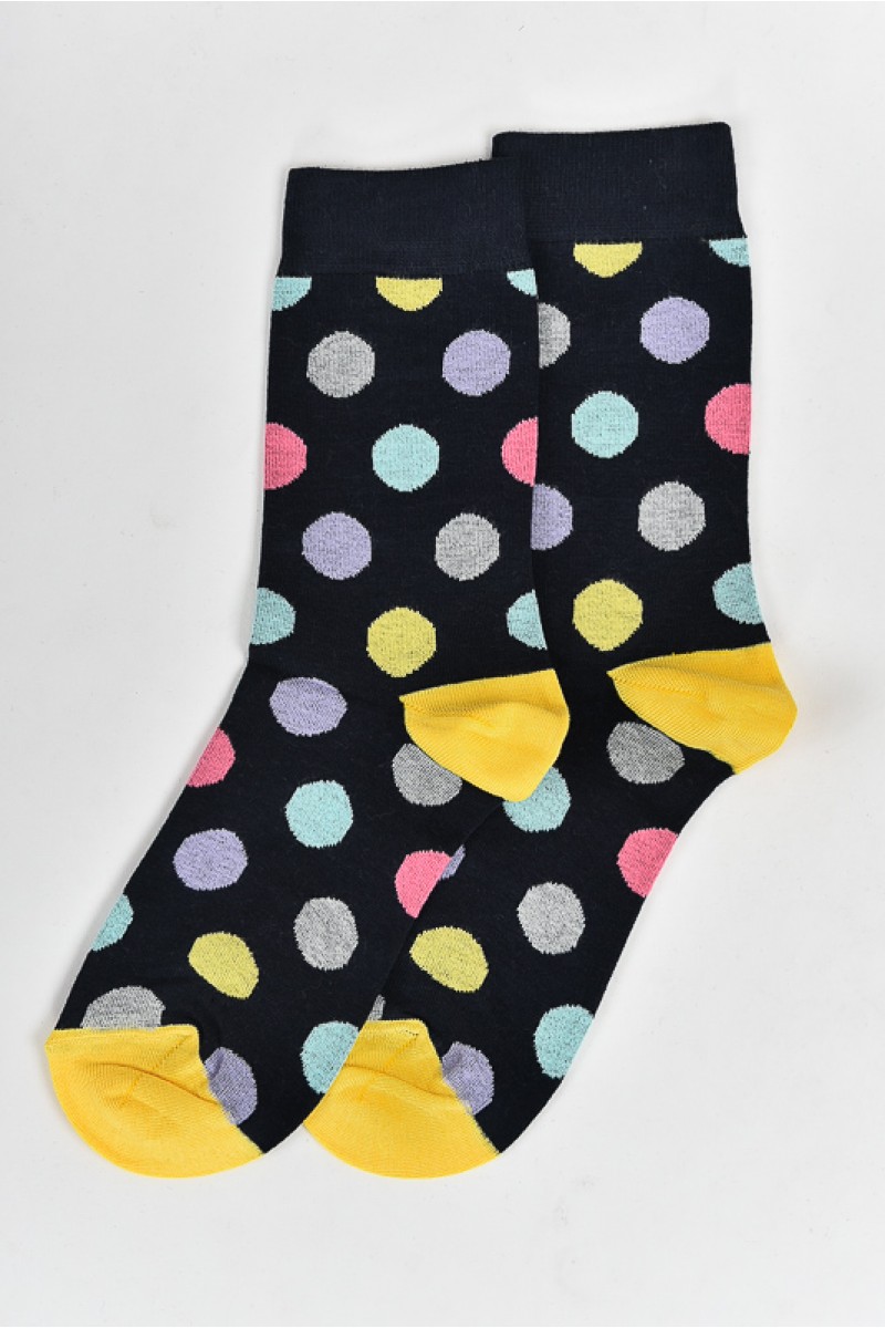 UNISEX Κάλτσες Λεπτές Πουά NAVY YELLOW UNISEX Κάλτσες Λεπτές Πουά NAVY YELLOW