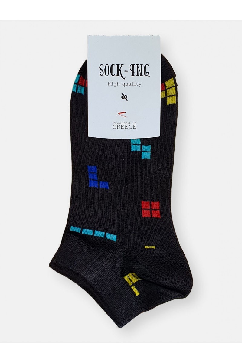 Κοντές κάλτσες SOCK-ING TETRIS Black