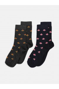 Γυναικείες Κάλτσες DOUROS Flower σε 2 Αποχρώσεις