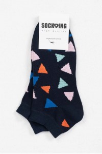 Κοντές κάλτσες σοσόνια με σχέδια τριγωνάκια