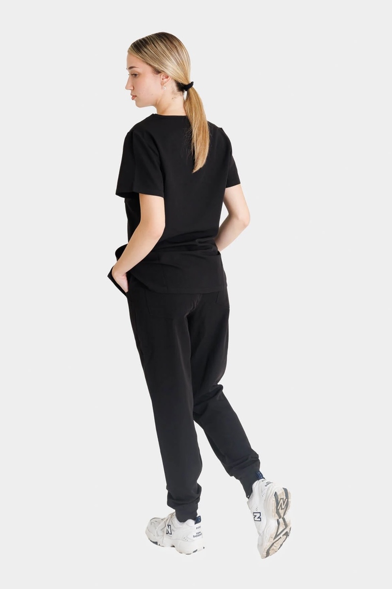 Γυναικείο ιατρικό παντελόνι με λάστιχο Dr Scrub Μαύρο PRS01PFBK