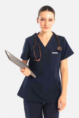 Γυναικεία ιατρική μπλούζα Dr Scrub Navy PRS01TFNA