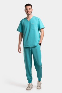 Ανδρική ιατρική μπλούζα Dr Scrub Τιρκουάζ PRS01ΤMTE