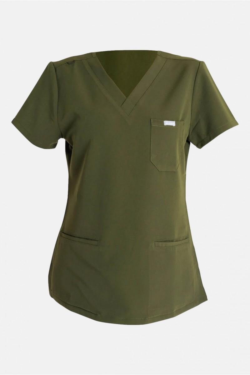 Γυναικεία ιατρική μπλούζα Dr Scrub Χακί PRS03TFTL