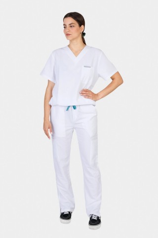 Γυναικείο ιατρικό παντελόνι Dr Scrub ΛΕΥΚΟ PRS04PFWH