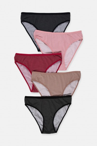 Γυναικεία εσώρουχα πουά SEXEN Classic 5 Pack