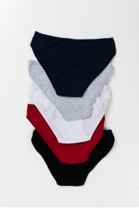 Γυναικεία Μονόχρωμα Σλιπ (5Pack) PowerFlower Γυναικεία Μονόχρωμα Σλιπ (5Pack) PowerFlower