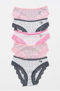 Βαμβακερά σλιπ με δαντέλα SEXEN 5 Pack 4373 Βαμβακερά σλιπ με δαντέλα SEXEN 5 Pack 4373