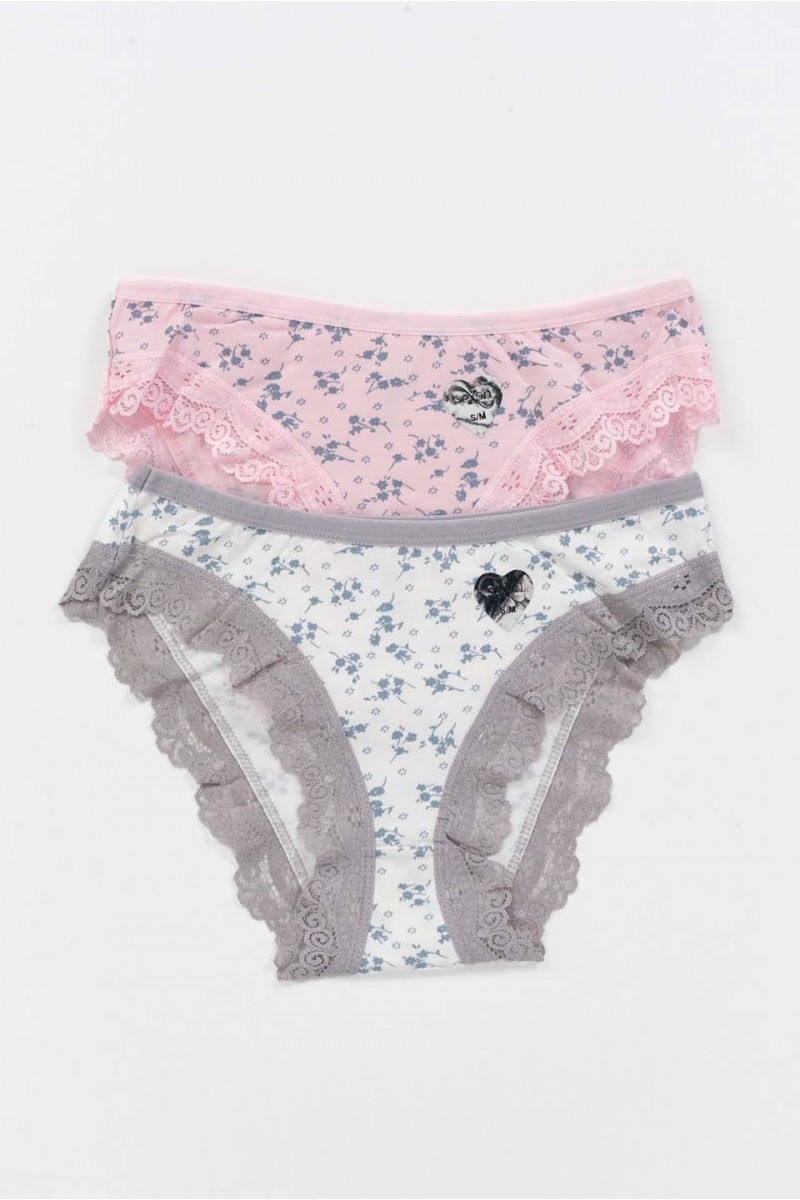 Βαμβακερά σλιπ με δαντέλα SEXEN 2 Pack 4372 Βαμβακερά σλιπ με δαντέλα SEXEN 2 Pack 4372