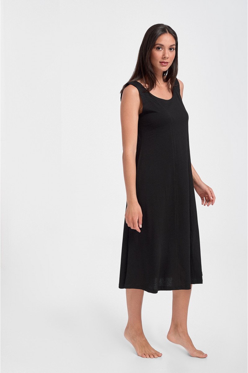 Αμάνικο φόρεμα ANS Black Καλοκαίρι 2020