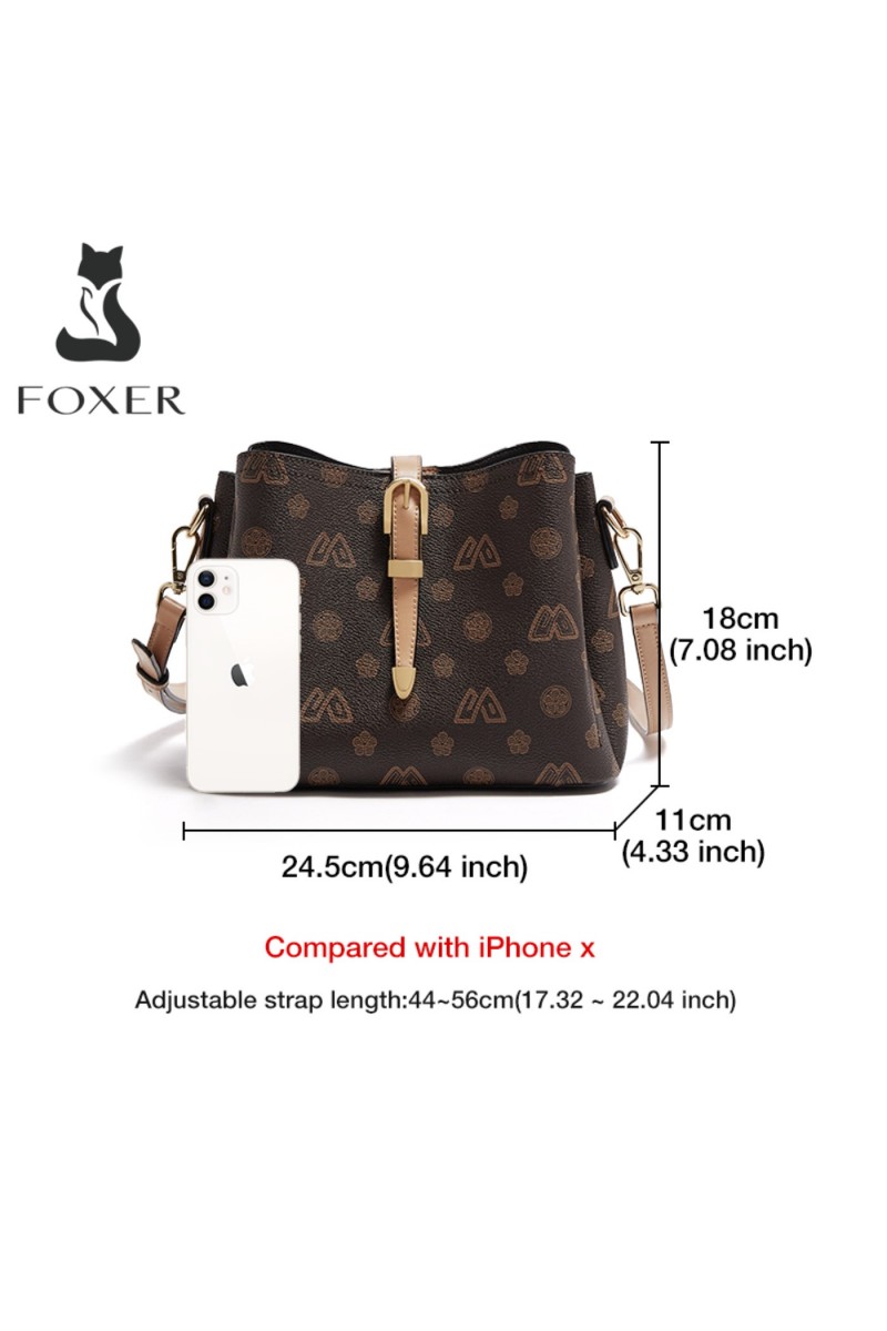 Γυναικεία Τσάντα PVC Χιαστί Foxer 9140158F Brown