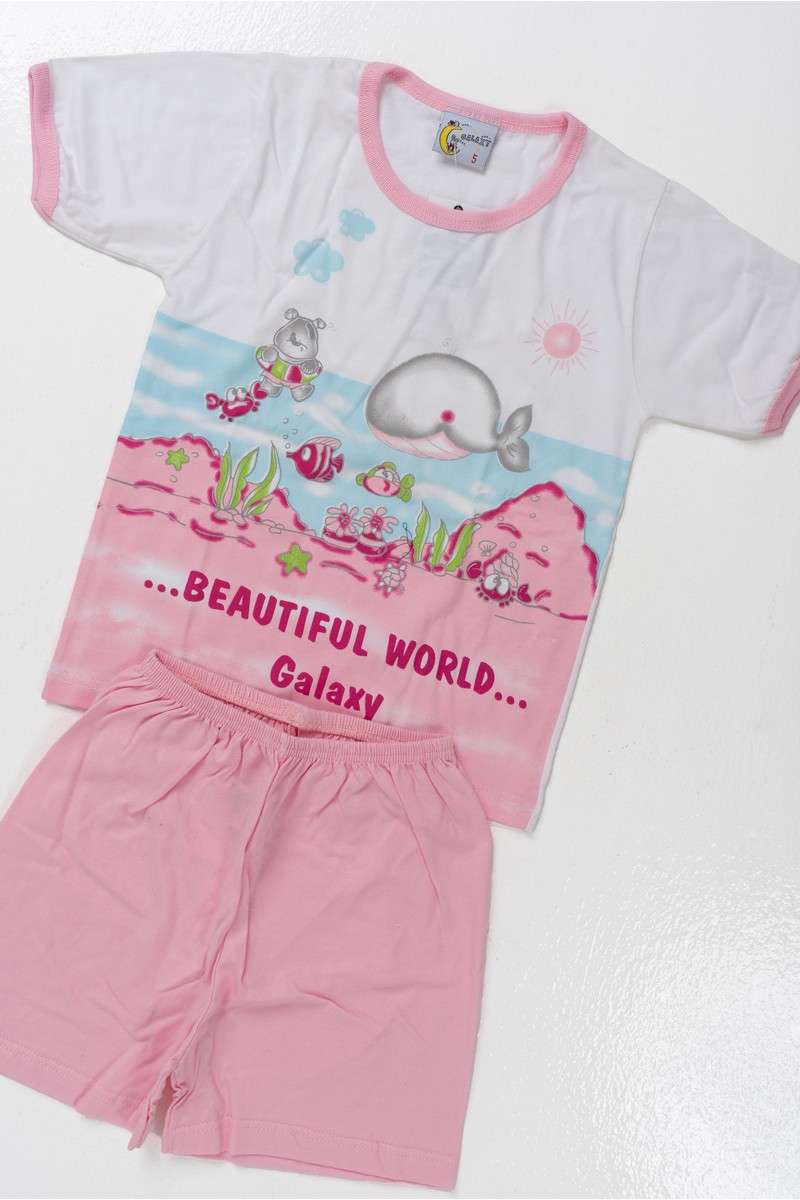 Παιδική Πιτζάμα GALAXY Beautiful World Girl 301 7 Παιδική Πιτζάμα GALAXY Beautiful World Girl 301 7