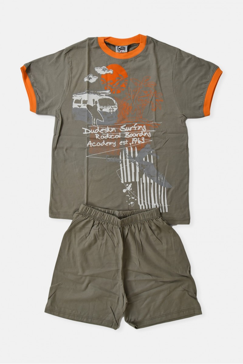 Εφηβική πιτζάμα GALAXY Surfing Khaki Εφηβική πιτζάμα GALAXY Surfing Khaki