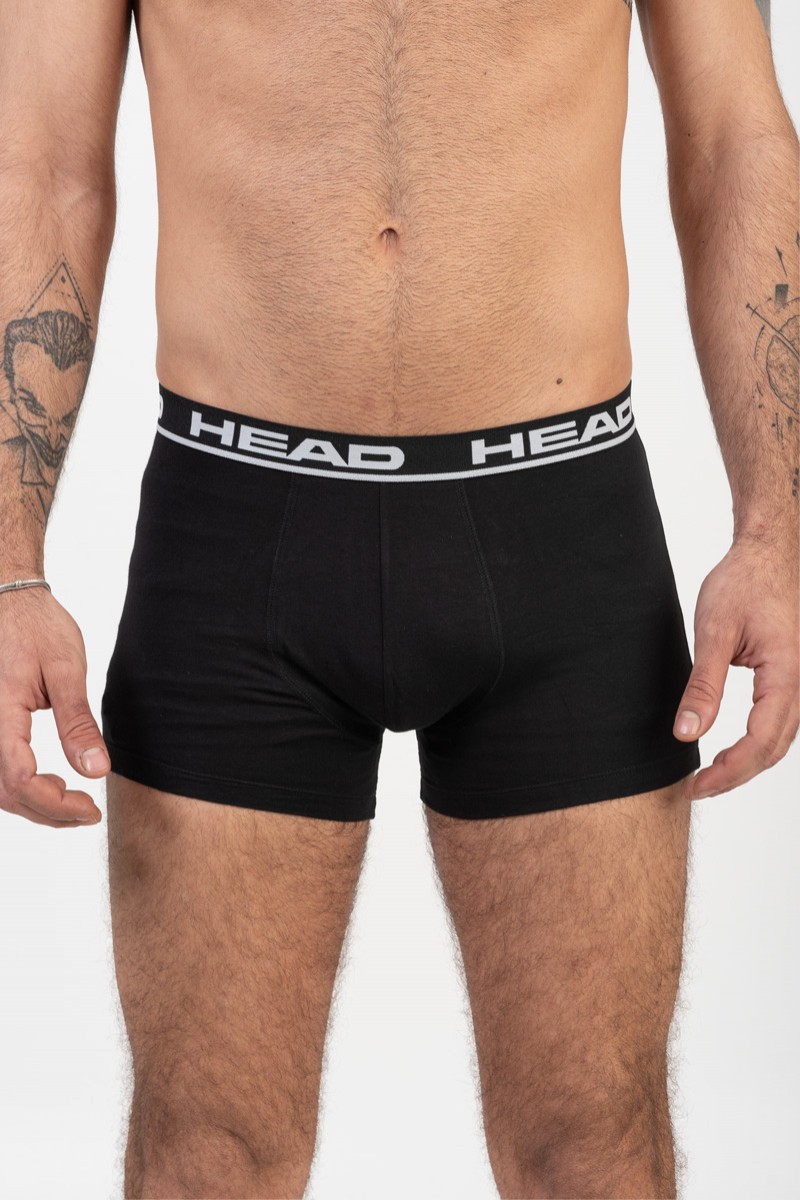 Ανδρικά Boxers HEAD Basic 2 Pack ΜΑΥΡΟ