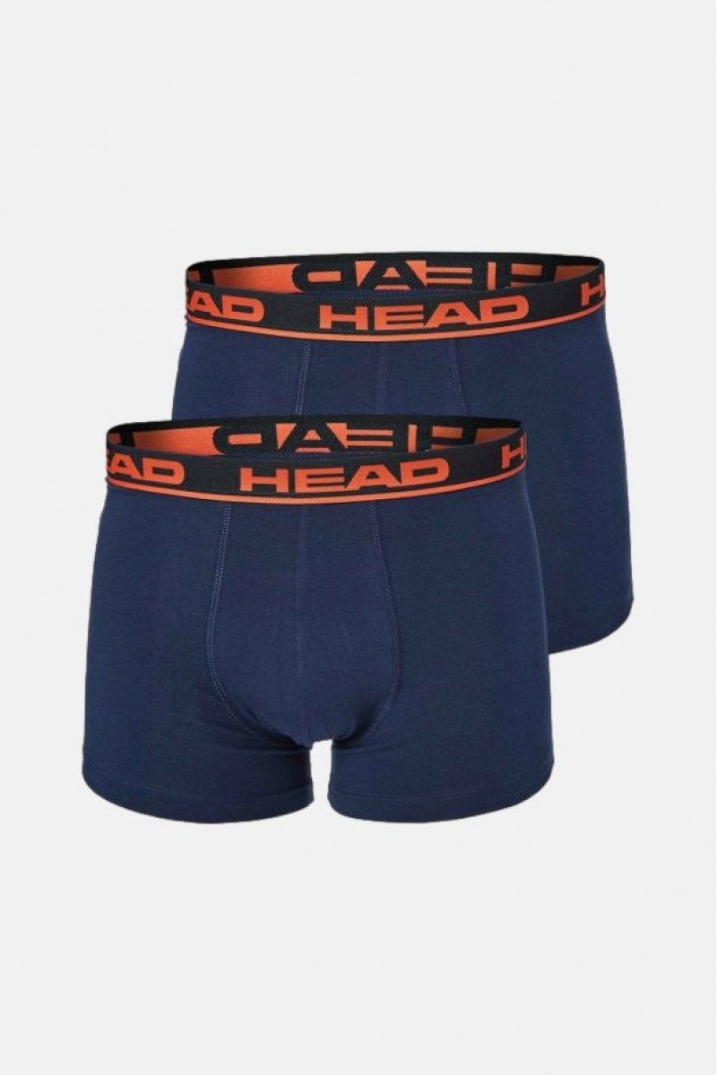 Ανδρικά Boxers HEAD Basic 2 Pack NAVY ORANGE