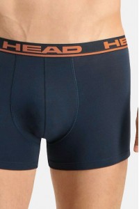 Ανδρικά Boxers HEAD Basic 2 Pack NAVY ORANGE