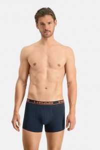 Ανδρικά Boxers HEAD Basic 2 Pack NAVY ORANGE