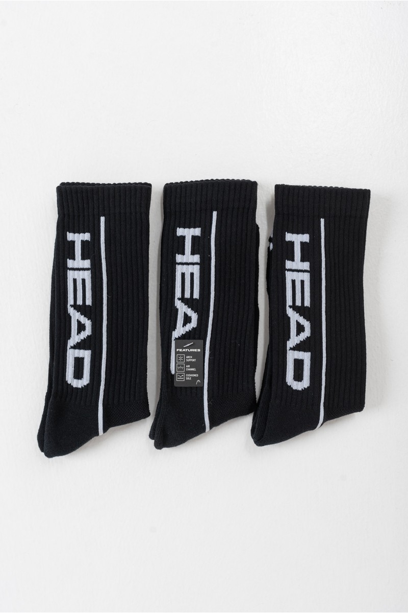 Αθλητικές κάλτσες HEAD Performance 3 Pack Μαύρο