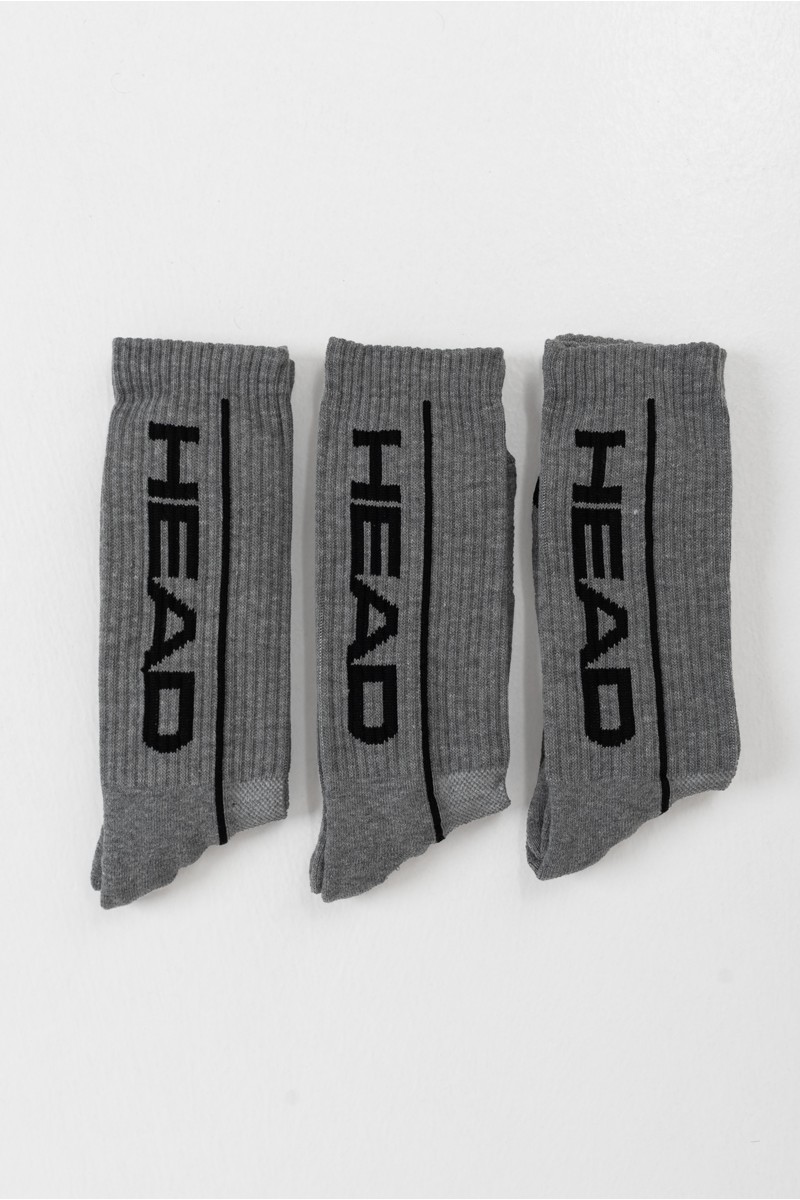 Αθλητικές κάλτσες HEAD Performance 3 Pack Γκρι