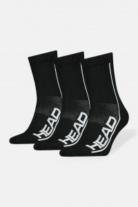 Ημίκοντες Αθλητικές κάλτσες HEAD 3 Pack Μαύρο Ημίκοντες Αθλητικές κάλτσες HEAD 3 Pack Μαύρο
