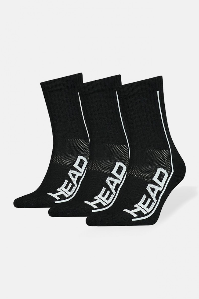 Ημίκοντες Αθλητικές κάλτσες HEAD 3 Pack Μαύρο