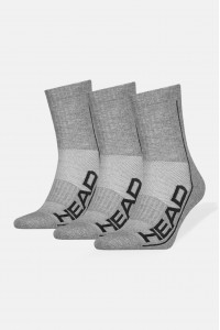 Ημίκοντες Αθλητικές κάλτσες HEAD 3 Pack Γκρι Ημίκοντες Αθλητικές κάλτσες HEAD 3 Pack Γκρι