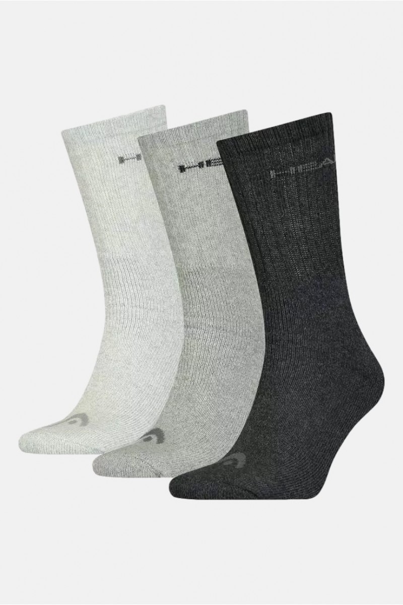 Αθλητικές κάλτσες HEAD 3 Pack Γκρι Multi Αθλητικές κάλτσες HEAD 3 Pack Γκρι Multi