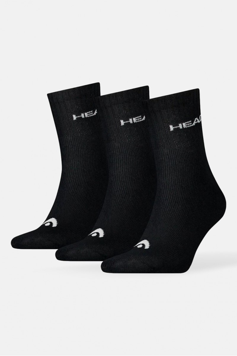 Αθλητικές κάλτσες HEAD 3 Pack Μαύρο Αθλητικές κάλτσες HEAD 3 Pack Μαύρο
