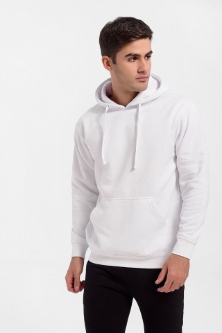 Φούτερ μπλούζα με κουκούλα JHK Kangaroo Sweatshirt Λευκό