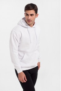 Φούτερ μπλούζα με κουκούλα JHK Kangaroo Sweatshirt Λευκό