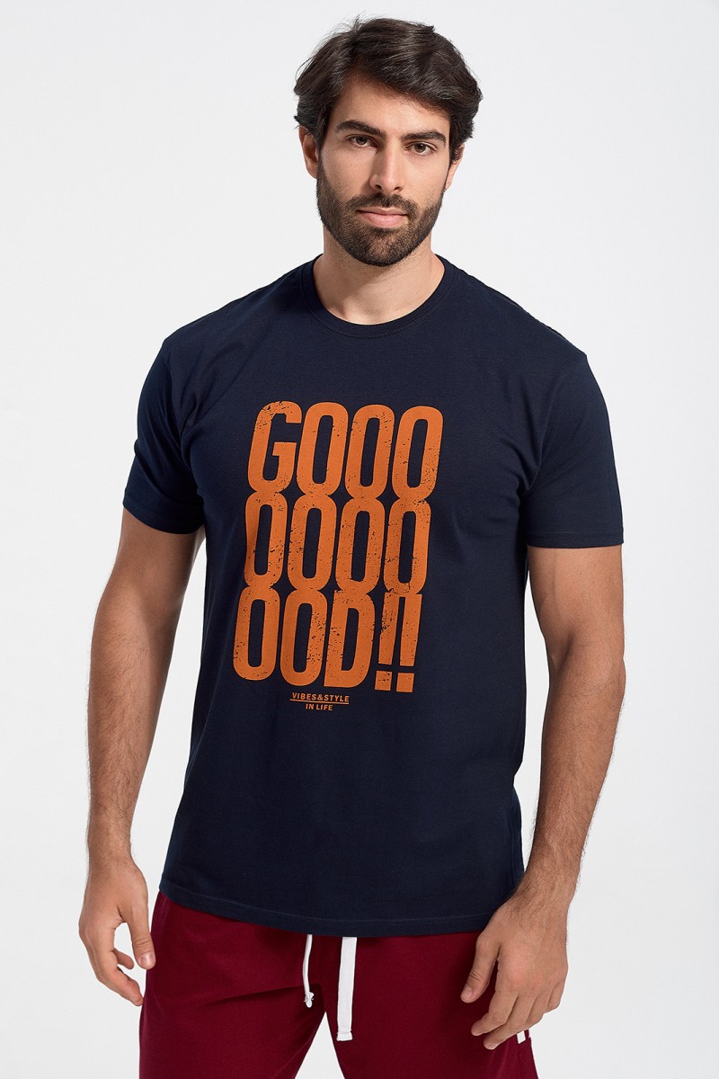 Ανδρικό T-Shirt JHK GOOD Navy