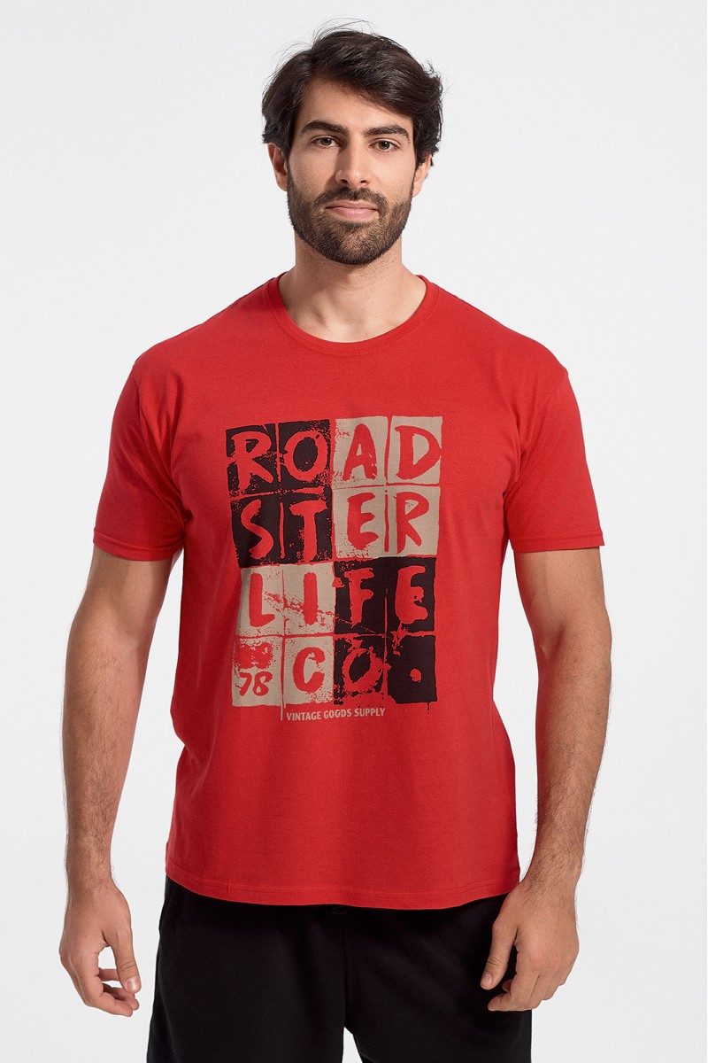 Ανδρικό T-Shirt JHK ROADSTER RED