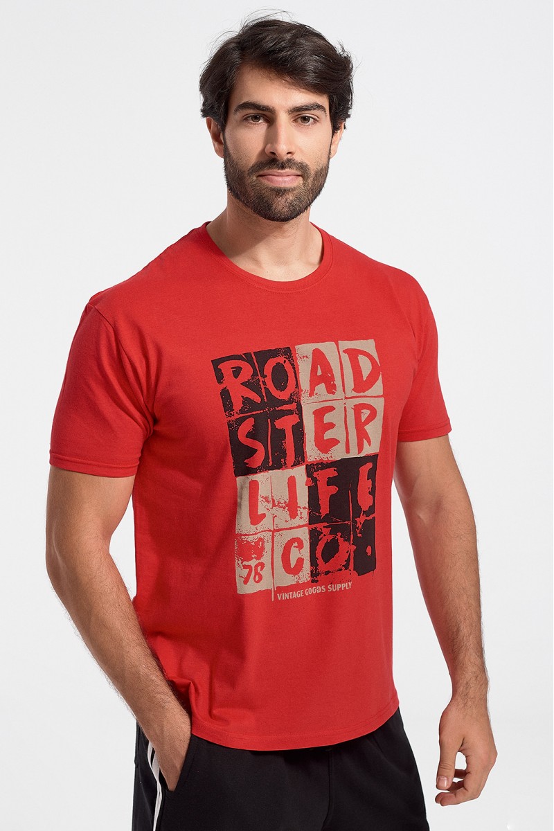 Ανδρικό T-Shirt JHK ROADSTER RED