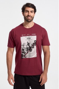 Ανδρικό T-Shirt JHK ROAD BORDO