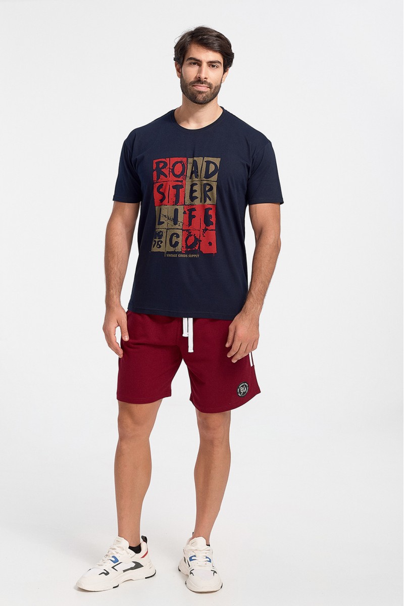 Ανδρικό T-Shirt JHK ROADSTER NAVY Ανδρικό T-Shirt JHK ROADSTER NAVY