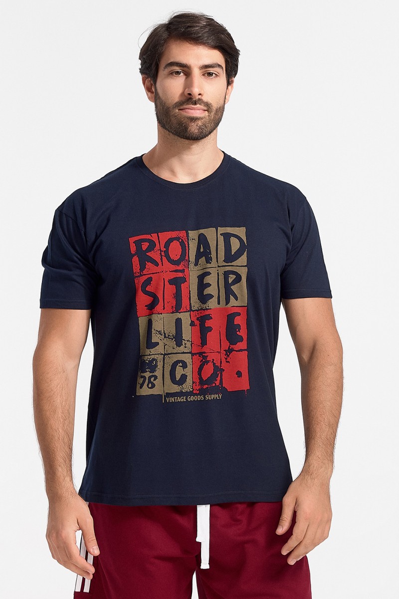 Ανδρικό T-Shirt JHK ROADSTER NAVY