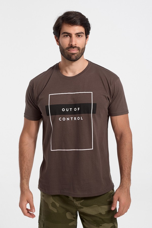 Ανδρικό T-Shirt JHK OUT OF CONTROL GREY