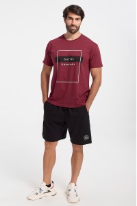 Ανδρικό T-Shirt JHK OUT OF CONTROL BORDO