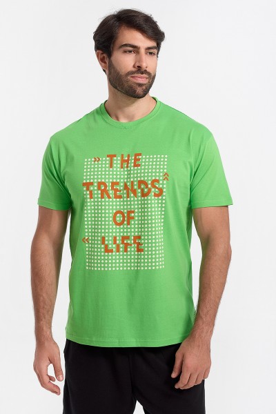 Ανδρικό T-Shirt JHK Trends Of Life Green