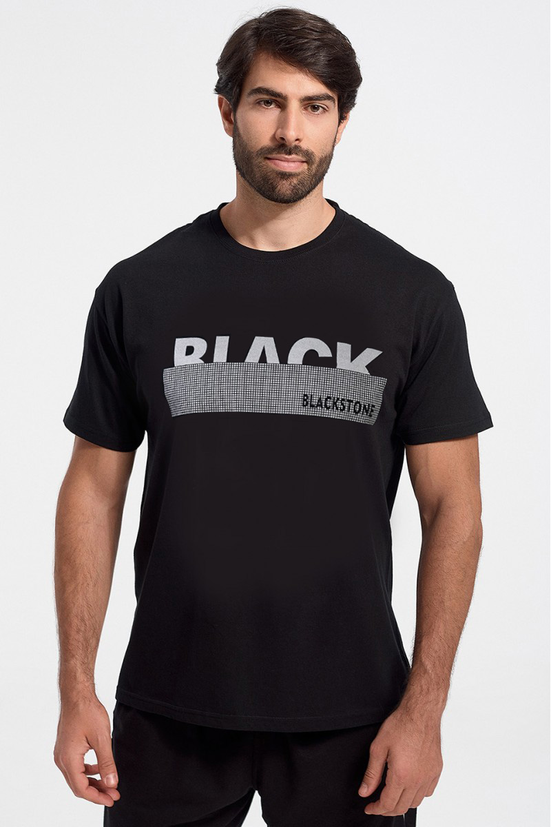 Ανδρικό T-Shirt JHK BLACK STONE Ανδρικό T-Shirt JHK BLACK STONE