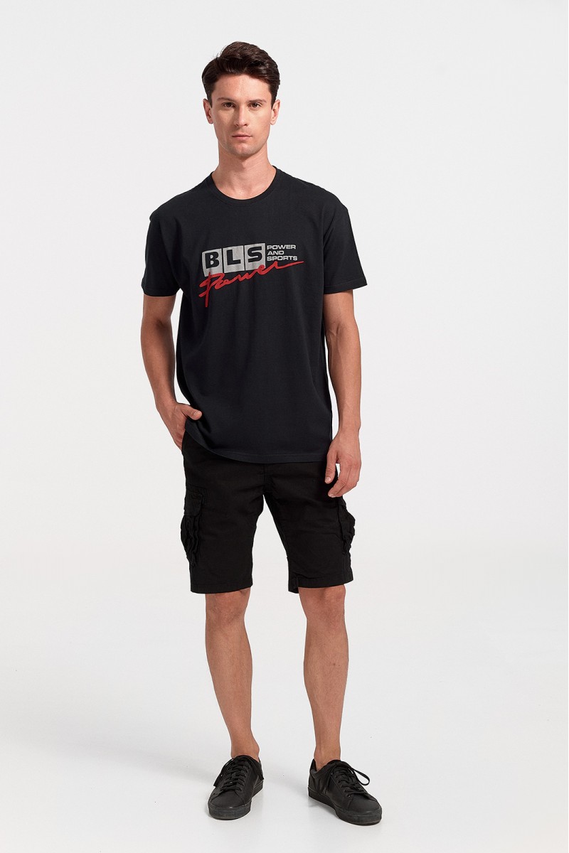 Ανδρικό T-Shirt JHK SPORTS BLACK Ανδρικό T-Shirt JHK SPORTS BLACK