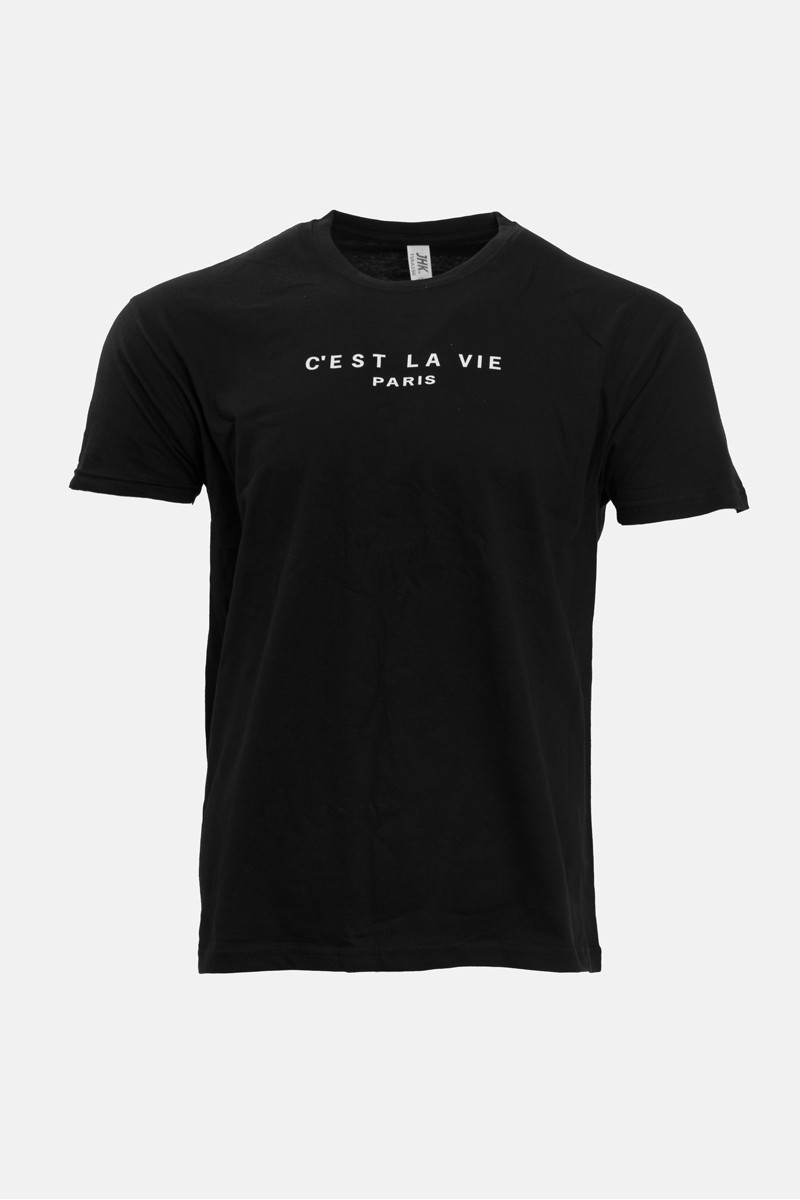 Ανδρικό T-Shirt JHK PARIS BLACK Ανδρικό T-Shirt JHK PARIS BLACK