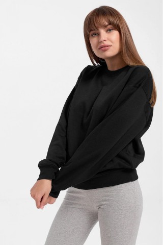 Μπλούζα φούτερ Unisex JHK SWRA290 ΜΑΥΡΟ